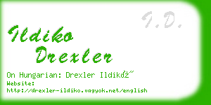 ildiko drexler business card